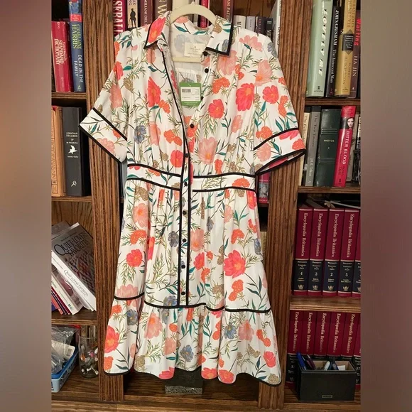 kate spade floral shirt dress Floral Eyelet Mini Shirt Dress